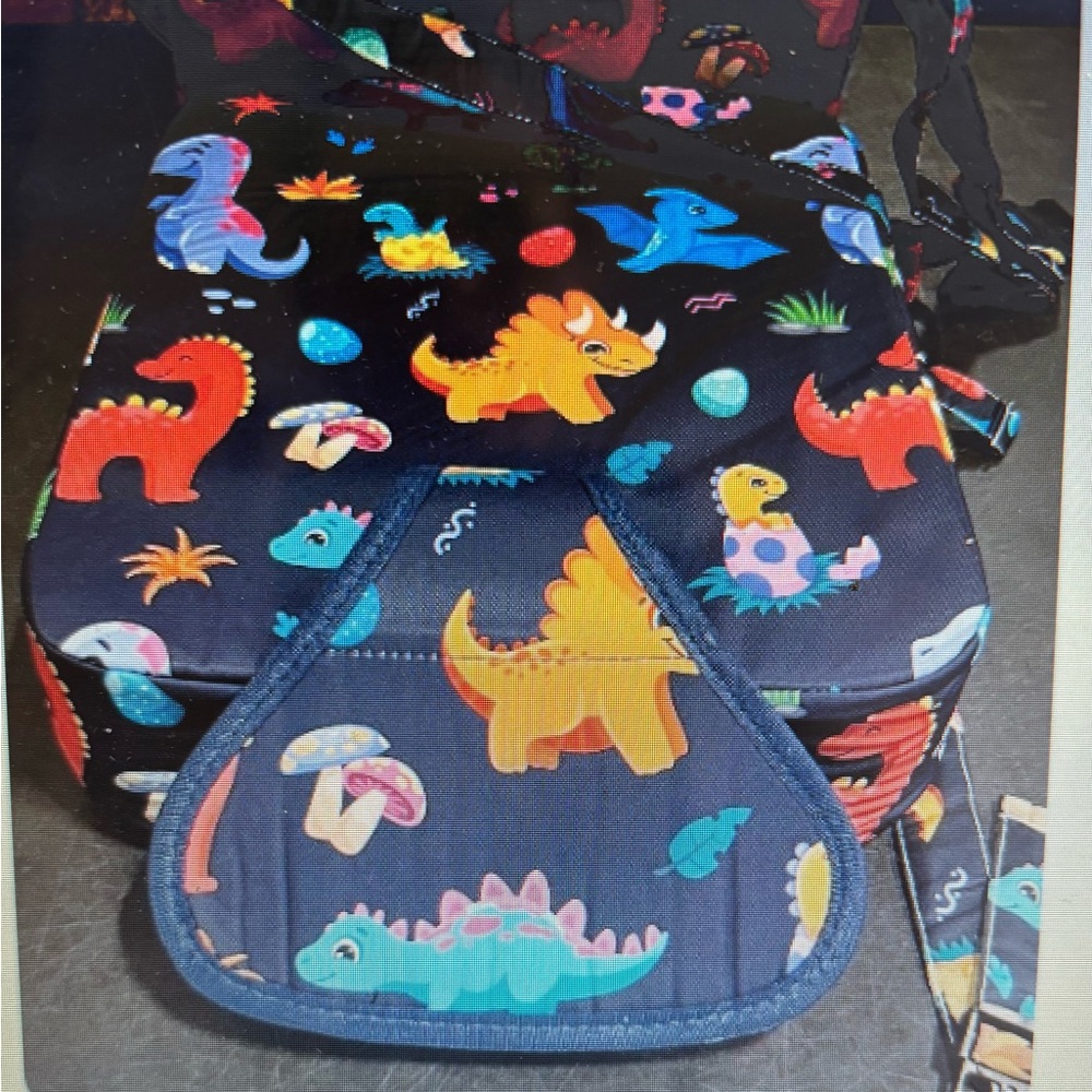 Dinosaur Print Kids Booster Seat for portable use - Picture 1 of 4